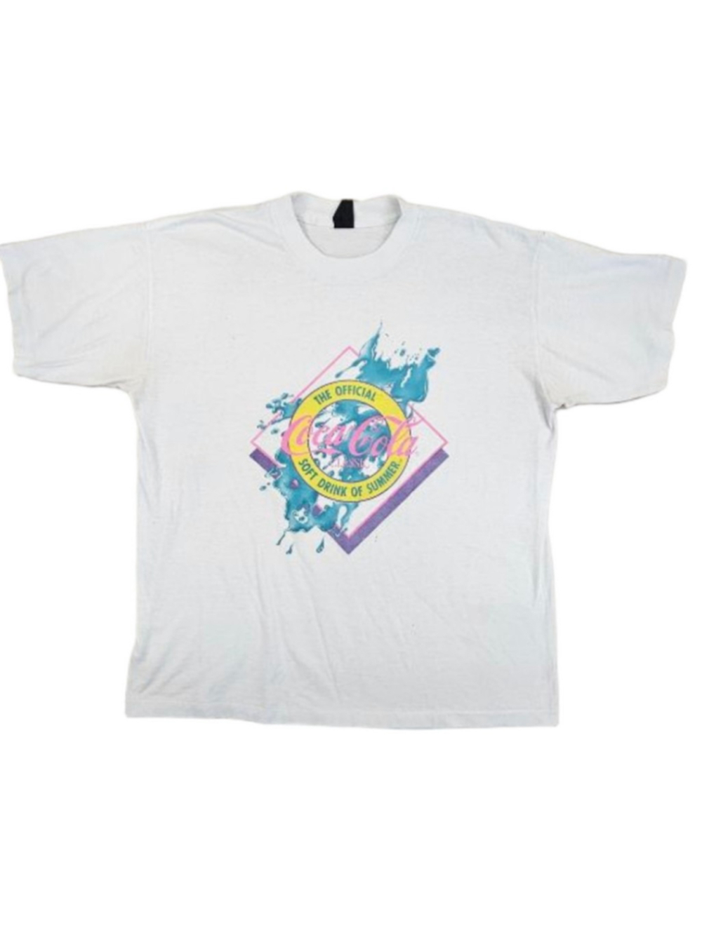 Vintage 90s Coca Cola Soft Drink of Summer Single Stitch USA Promo T Shirt Large